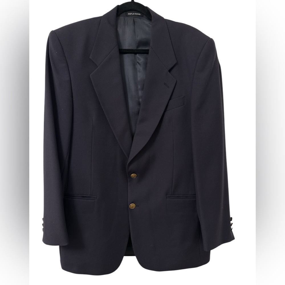 Vintage Eaton Navy Blue Men's Wool Blazer